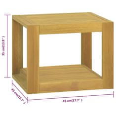 Vidaxl Nástěnná koupelnová skříňka 45 x 45 x 35 cm masivní teak