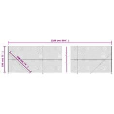 Vidaxl Drátěné pletivo s přírubami antracitové 1,8 x 25 m