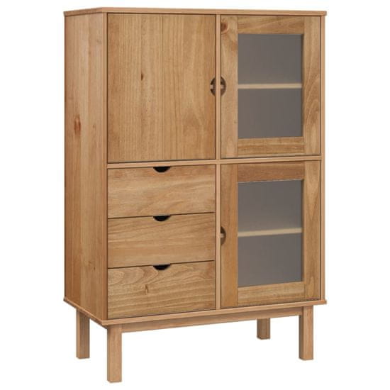 Vidaxl Skříň highboard 85 x 43 x 125 cm masivní borové dřevo