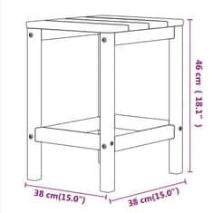 Vidaxl Zahradní stolek Adirondack hnědý 38 x 38 x 46 cm HDPE