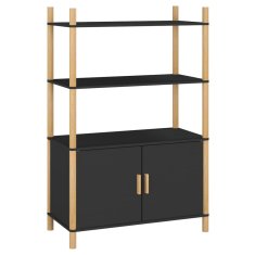 Vidaxl Skříň highboard černá 80x40x121 cm ompozitní dřevo