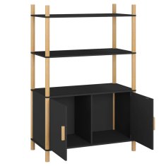 Vidaxl Skříň highboard černá 80x40x121 cm ompozitní dřevo