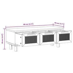 Vidaxl Konferenční stolek bílý 80x40x30 cm kompozitní a borové dřevo