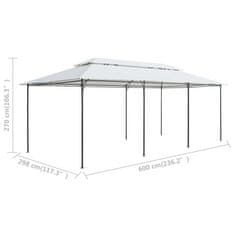 Vidaxl Zahradní altán 600 x 298 x 270 cm bílý 180 g/m²