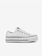 Converse Bílé dámské kožené tenisky na platformě Converse 37