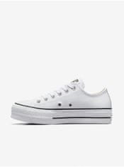 Converse Bílé dámské kožené tenisky na platformě Converse 37