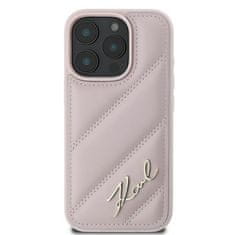 Karl Lagerfeld Originální zadní kryt hardcase Quilted Signature KLHCP16XPQDSMGP pro iPhone 16 Pro Max Pink