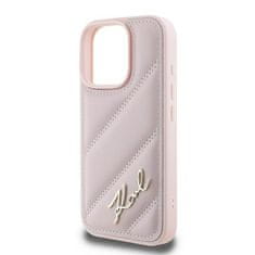 Karl Lagerfeld Originální kryt KARL LAGERFELD hardcase Quilted Signature KLHCP16XPQDSMGP for Apple iPhone 16 Pro Max , barva růžová