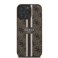 Guess Originální kryt GUESS hardcase 4G Printed Stripes MagSafe GUHMP16LP4RPSW for Apple iPhone 16 Pro , barva hnědá