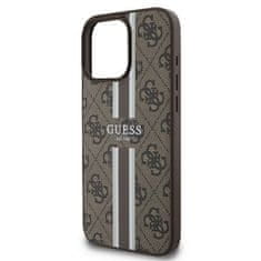 Guess Originální kryt GUESS hardcase 4G Printed Stripes MagSafe GUHMP16LP4RPSW for Apple iPhone 16 Pro , barva hnědá