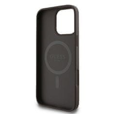 Guess Originální kryt GUESS hardcase 4G Printed Stripes MagSafe GUHMP16LP4RPSW for Apple iPhone 16 Pro , barva hnědá