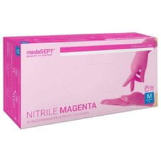 medaSEPT Rukavice jednorázové nitrilové nepudrované magenta, M