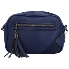 Sara Moda Stylová dámská koženková crossbody kabelka Venantie, tmavě modrá