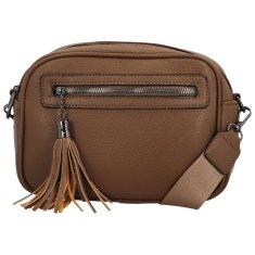 Sara Moda Stylová dámská koženková crossbody kabelka Venantie, taupe