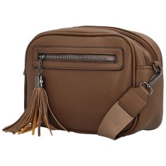 Sara Moda Stylová dámská koženková crossbody kabelka Venantie, taupe