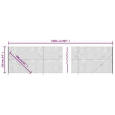 Vidaxl Drátěné pletivo s přírubami stříbrné 2,2 x 25 m