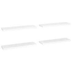 Vidaxl Plovoucí nástěnné police 4 ks bílé 90 x 23,5 x 3,8 cm MDF