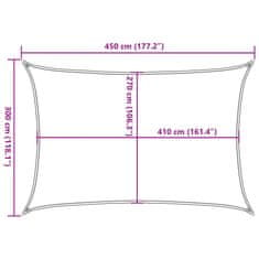 Vidaxl Stínící plachta 160 g/m² černá 3 x 4,5 m HDPE