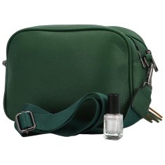 Sara Moda Stylová dámská koženková crossbody kabelka Venantie, tmavě zelená