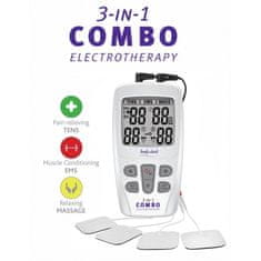 Body-Clock Body Clock 3-in-1 Combo - elektroterapeutický přístroj s 22 programy TENS, EMS, MASÁŽ