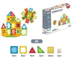 Magnetic Tiles Magnetická stavebnice 46ks sada - Magnetic Tiles