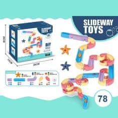 CAB Toys Slideway - Vodní skluzavka pro děti do vany 78 dílná