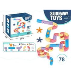 CAB Toys Slideway - Vodní skluzavka pro děti do vany 78 dílná