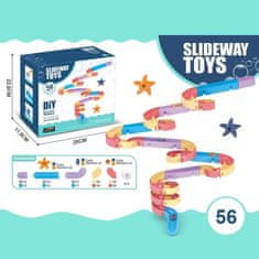 CAB Toys Slideway - Vodní skluzavka pro děti do vany 56 dílná