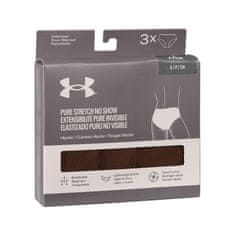 Under Armour 3PACK dámské kalhotky hnědé (1383895 625) - velikost S