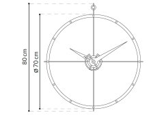 Nomon Designové nástěnné hodiny Nomon Doble OG 80cm