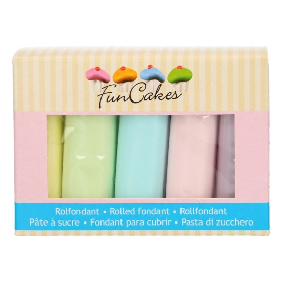 FunCakes Barevné potahovací hmoty 5x100g pastelové