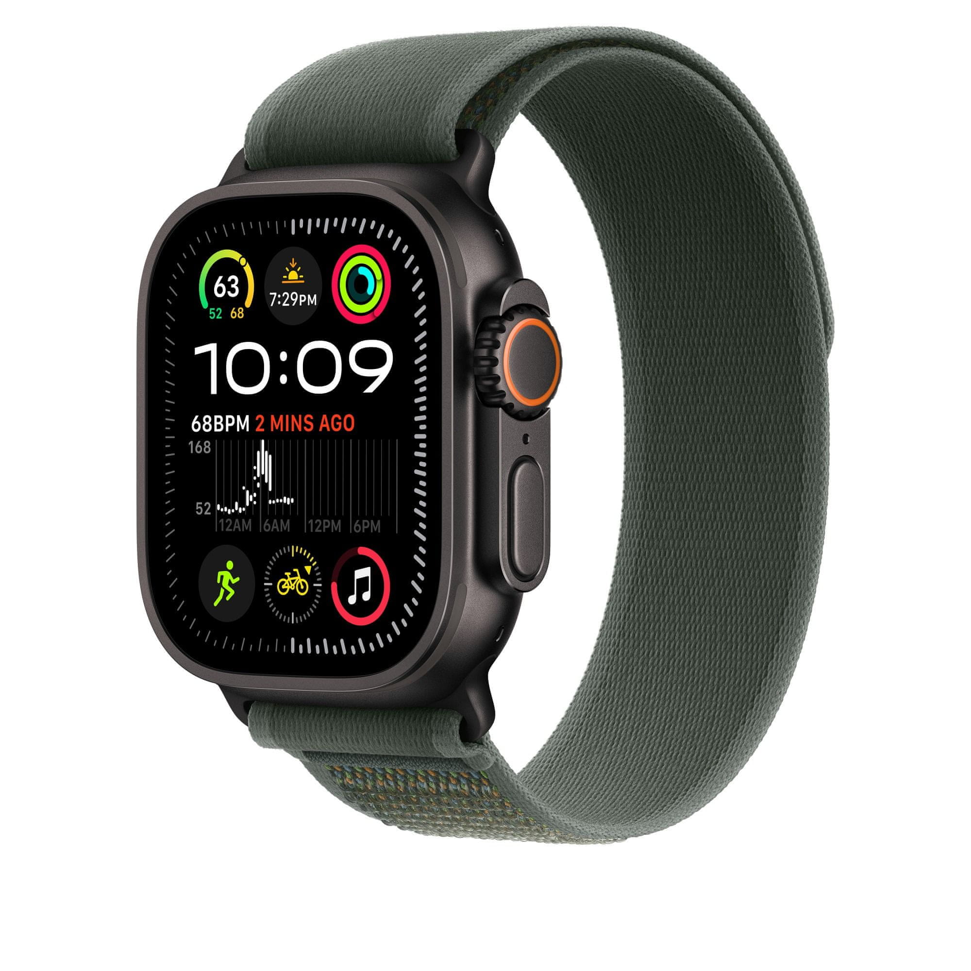 Apple 49mm Green/Gray Trail Loop - S/M