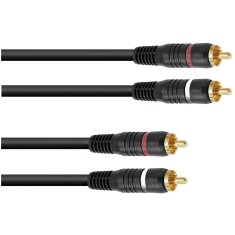 Omnitronic Kabel CC-03, propojovací kabel 2x 2 RCA zástrčka HighEnd, 30cm