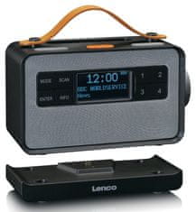 LENCO Lenco PDR-065BK - DAB+/FM rádio s Bluetooth a nabíjecí základnou