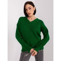 Badu Dámský svetr oversize s vlnou RIANA tmavě zelený BA-SW-8029.75P_404175 Univerzální