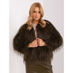 Wool Fashion Dámská bunda s kožešinovou podšívkou ALDA khaki AT-KR-2359.96P_404441 M-L