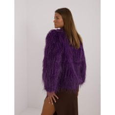 Wool Fashion Dámská bunda z ekokůže tmavě fialová AT-KR-2359.96P_409096 M-L