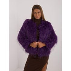 Wool Fashion Dámská bunda z ekokůže tmavě fialová AT-KR-2359.96P_409096 M-L