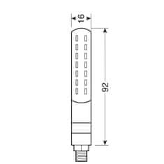 LAMPA Kombinované blinkry moto LINE SQ LED 2ks zadní – 90477