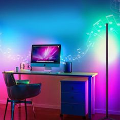 EVEON QJD-150 RGB rohová lampa 1.3m + dálkový ovladač, černá