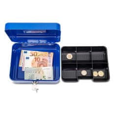 MG Money Box trezor na klíč 15x12cm, modrý