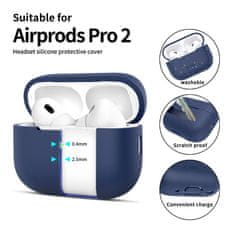 Tech-protect Silicone pouzdro na Apple AirPods Pro 1 / 2, tmavěmodré