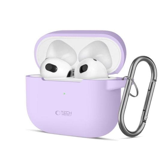 Tech-protect Silicone Hook pouzdro na Apple AirPods 3, fialové