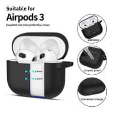 Tech-protect Silicone Hook pouzdro na Apple AirPods 3, černé