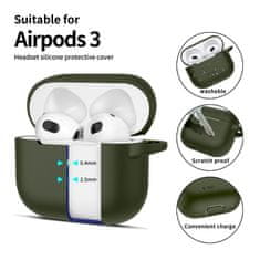 Tech-protect Silicone Hook pouzdro na Apple AirPods 3, zelené