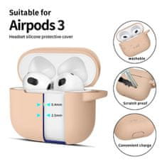 Tech-protect Silicone Hook pouzdro na Apple AirPods 3, hnědé