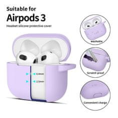 Tech-protect Silicone Hook pouzdro na Apple AirPods 3, fialové