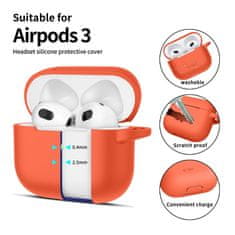 Tech-protect Silicone Hook pouzdro na Apple AirPods 3, oranžové