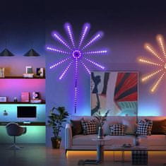 HOME & MARKER® LED světlo a ohňostroj, LED světla s efektem ohňostroje, Světla LED s motivem ohňostroje, která mění barvy a synchronizují se s hudbou | MAGICLIGHTS