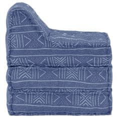 Vidaxl Modulární pouf indigo textil